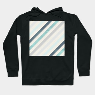 Diagonal Stripes in Blue and Silver Hoodie